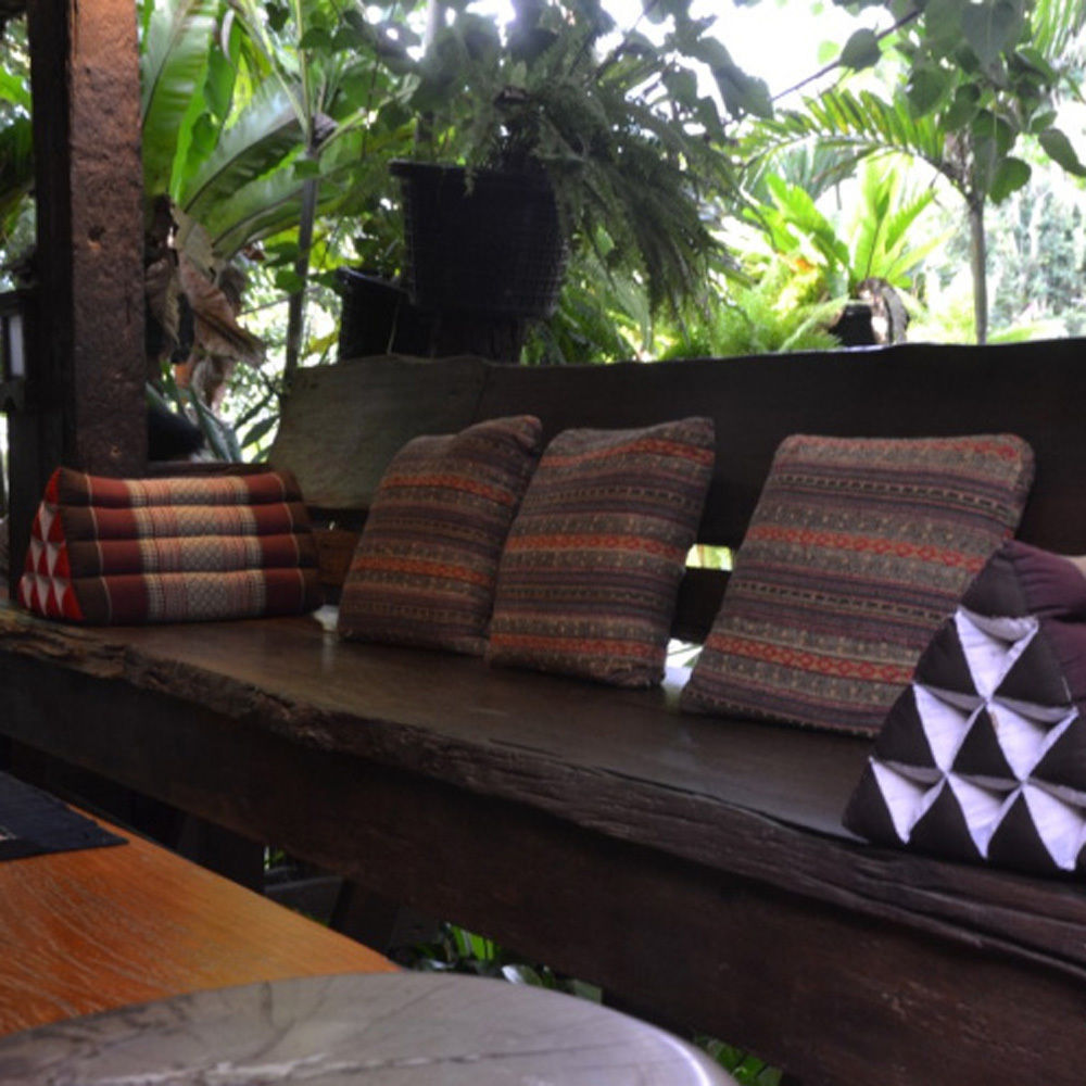 Thai Triangle Pillow Kapok Filled Triangular Backrest Chushion