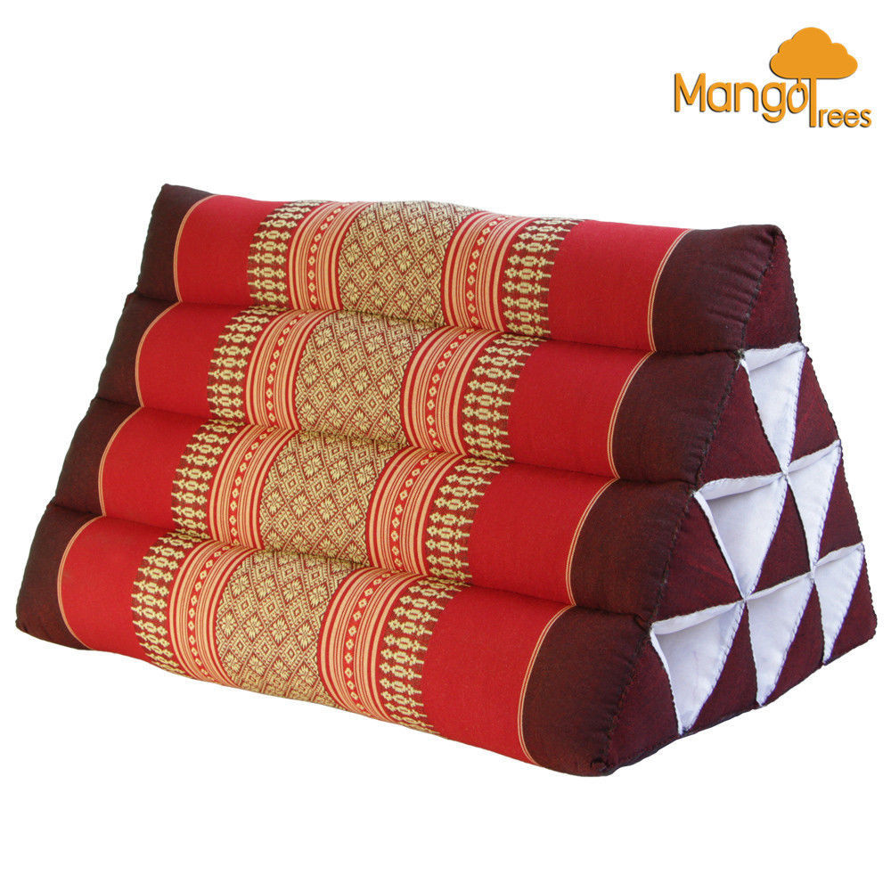 Thai Triangle Pillow Kapok Filled Triangular Backrest Chushion