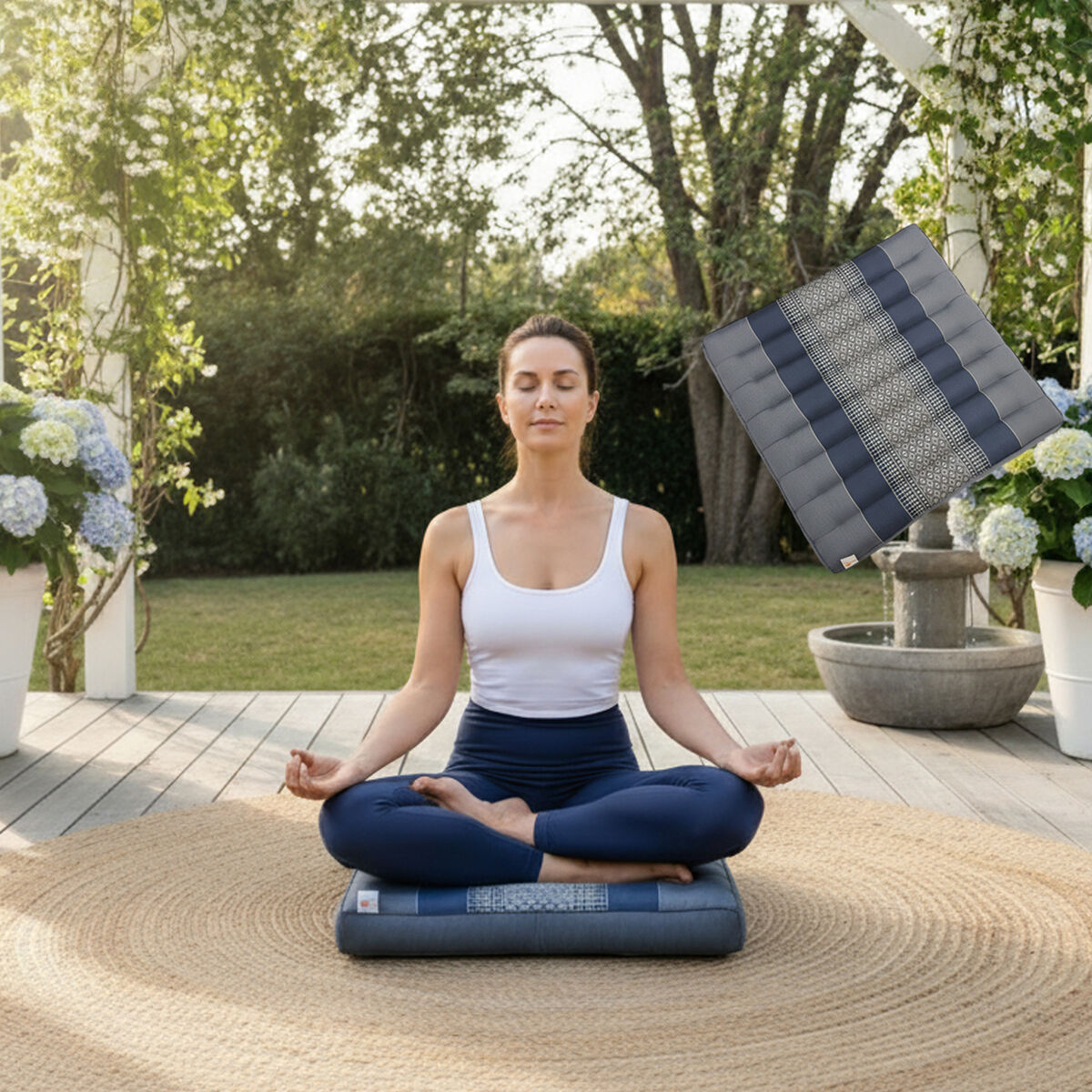 [50x50cm] Zabuton Meditation Floor Cushion Kapok Filled