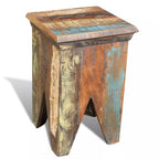 "Gordonia" Wooden Stool Rustic Finish