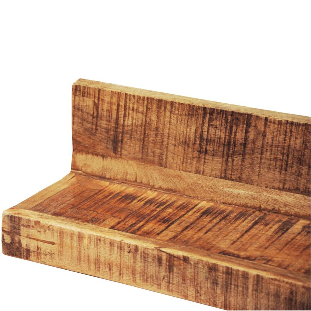 "Crestwood" Set of 2 Mango Wood Wall Shelves