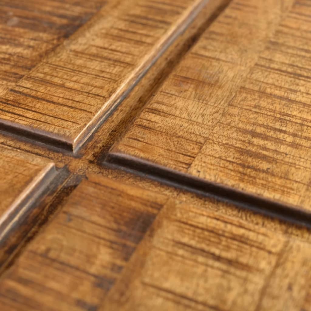 "Manor" Coffee Table Rough Finish Solid Mango Wood 68cm