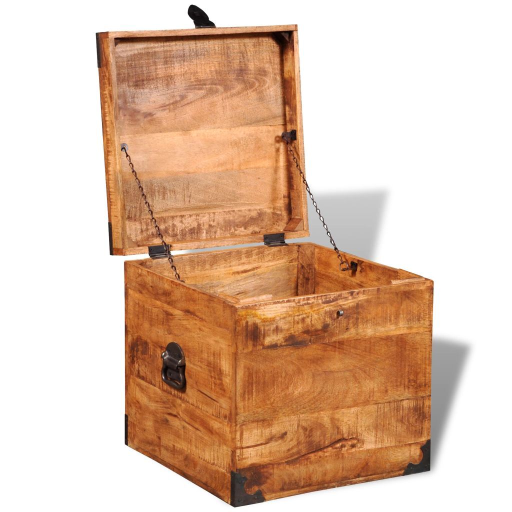 "Baggot" Short Wooden Storage Chest