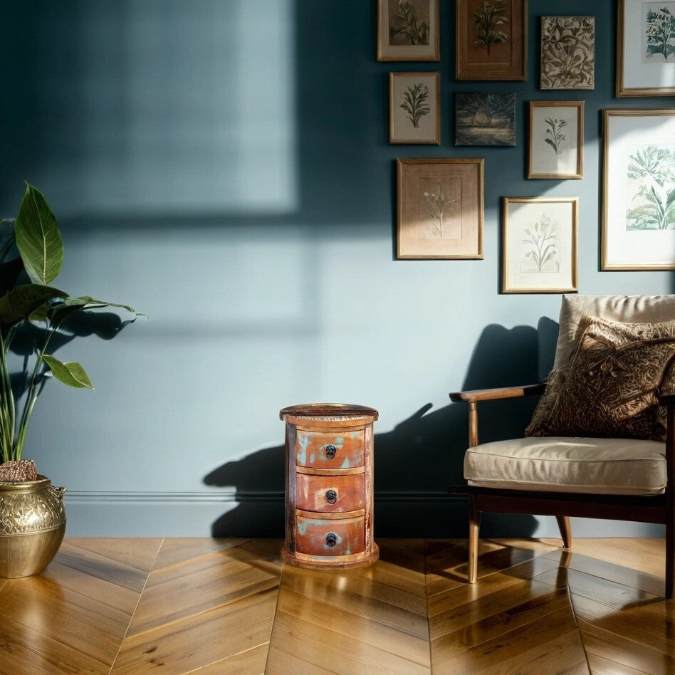 "Arndill" Wood Bedside Table Cabinet/End Table