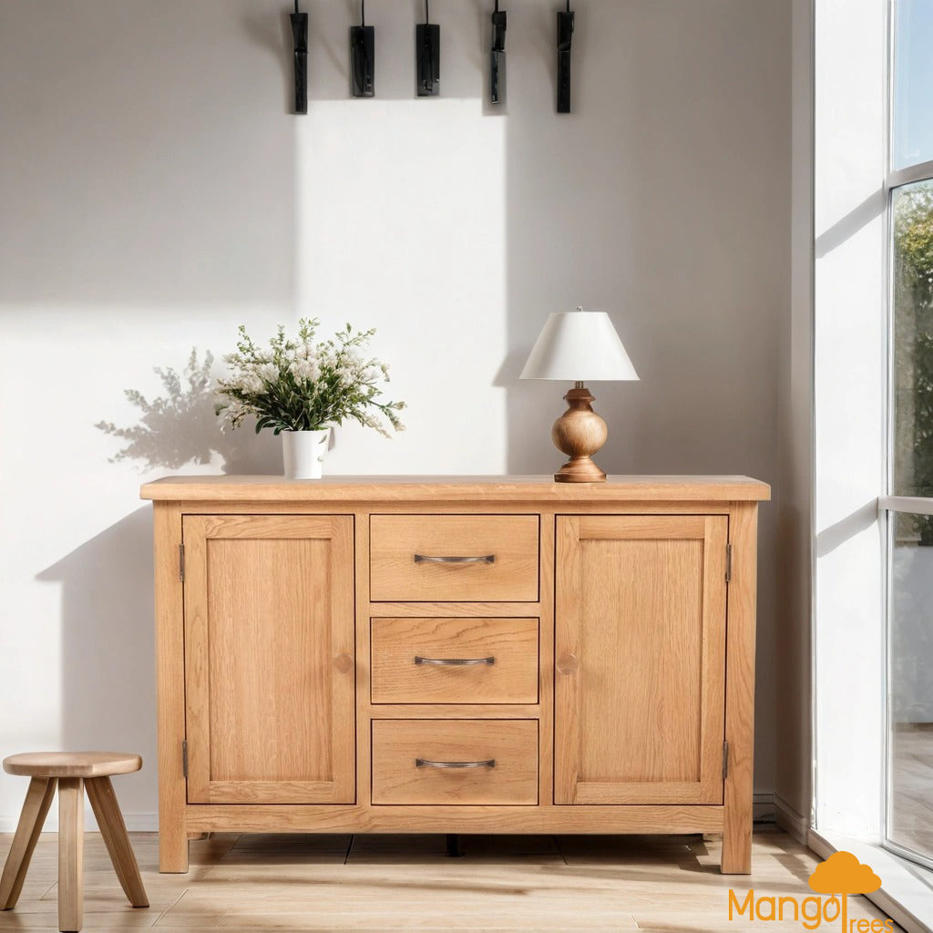 "Myrtle" Oak Wood Buffet Table