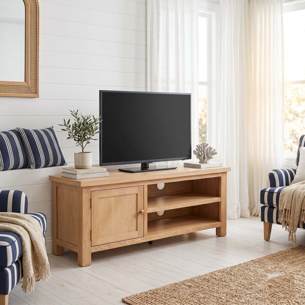 "Norham" Oak Wood TV Cabinet