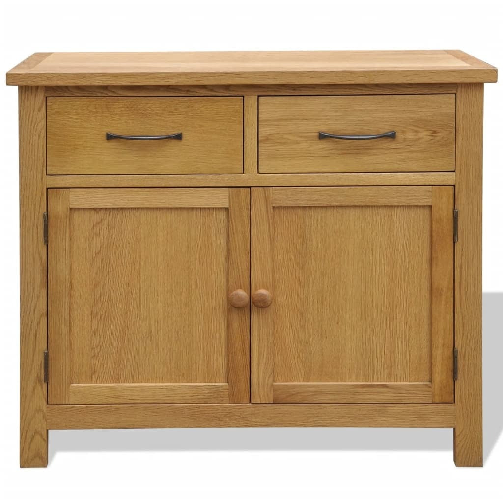 Rustic Oak Buffet Table with Ample Storage 90cm