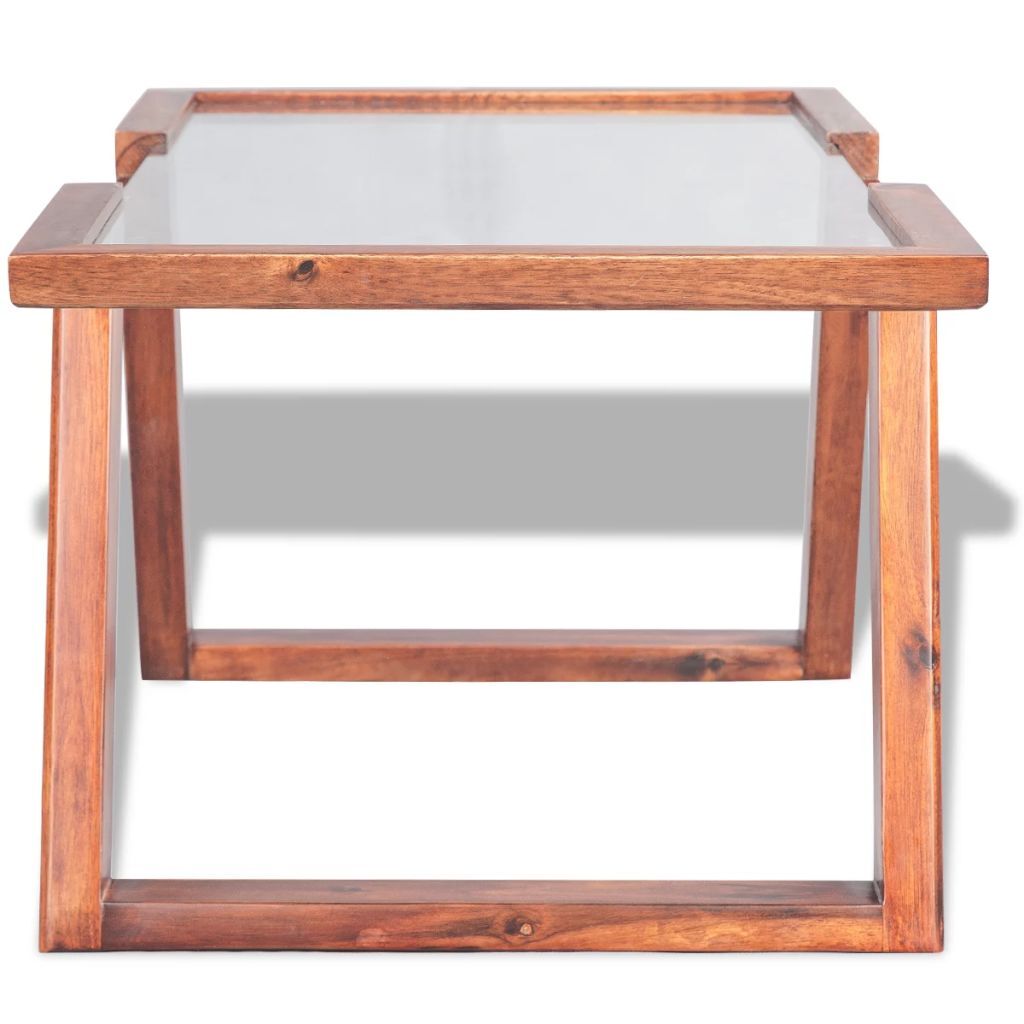 "Kanangra" Coffee Table Solid Acacia Wood Brown 100x50x40 cm