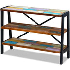 "Arabella" Solid Reclaimed Wood Buffet Table w Shelves 110cm