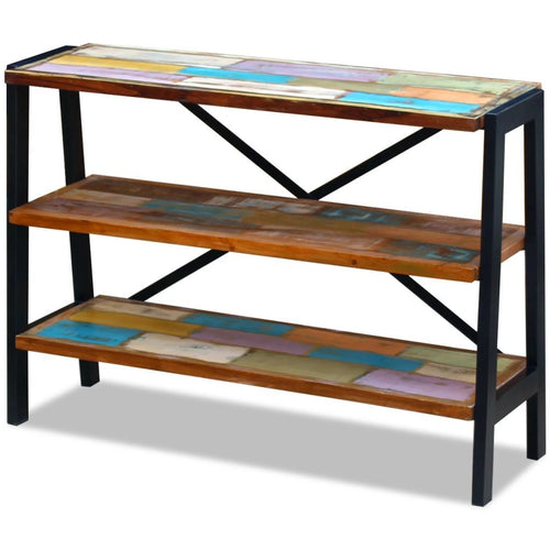 "Arabella" Solid Reclaimed Wood Buffet Table w Shelves 110cm