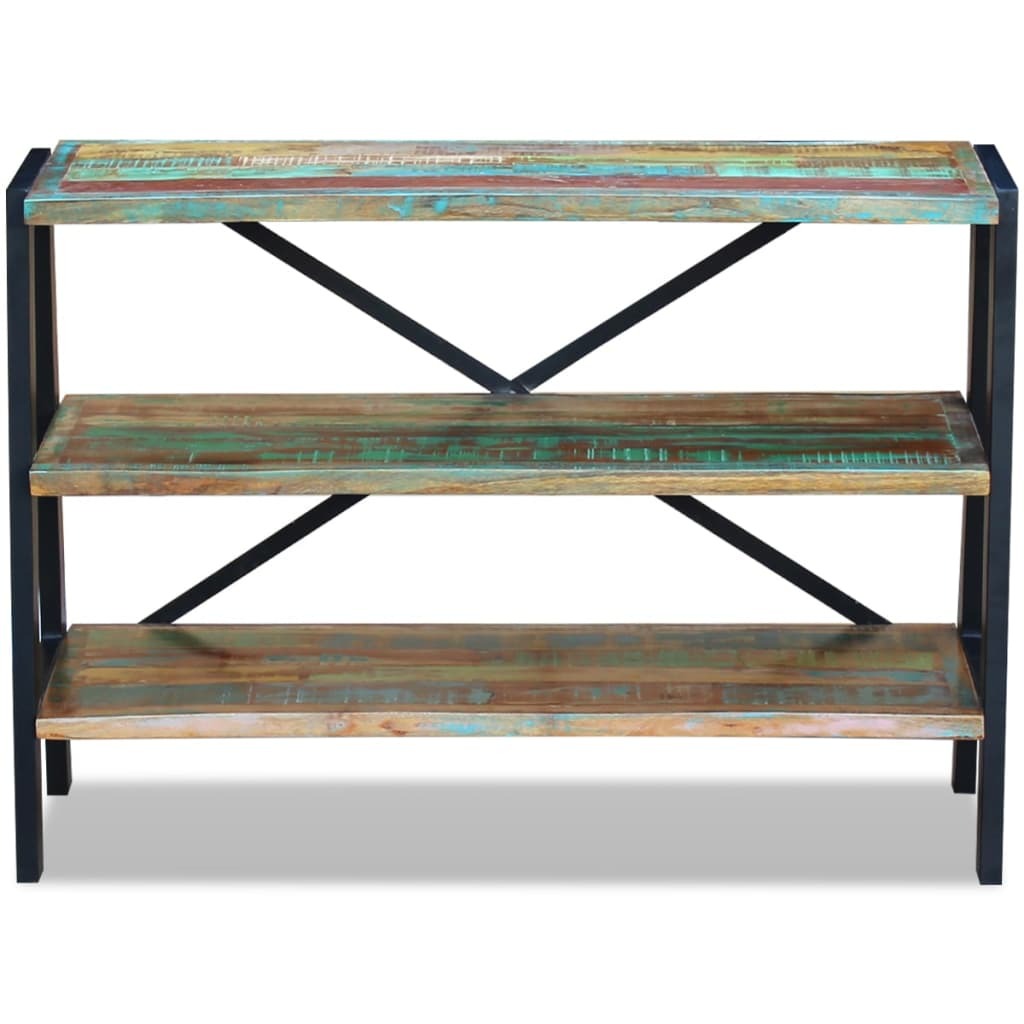 "Arabella" Solid Reclaimed Wood Buffet Table w Shelves 110cm