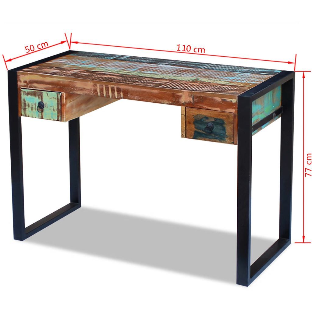"Arthur" Solid Reclaimed Wood Study/Writing Desk