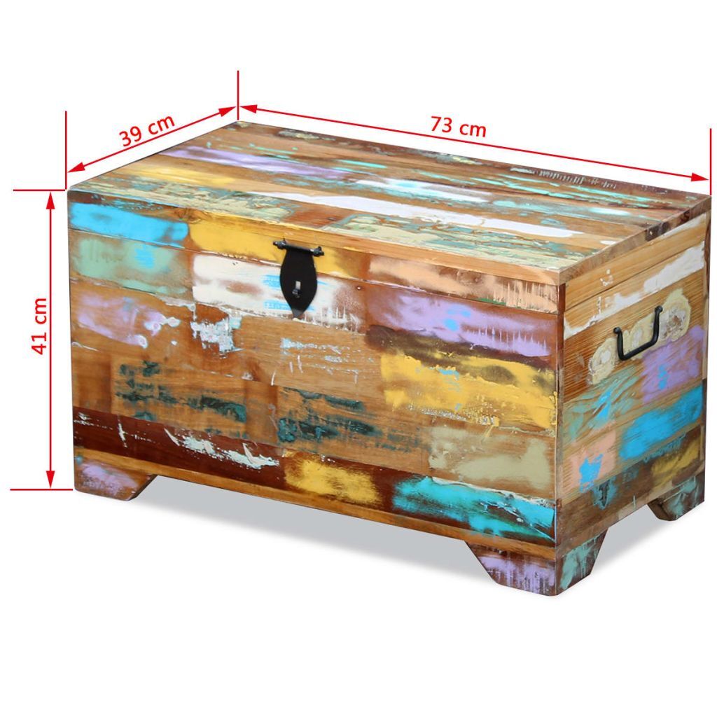 "Asquith" Solid Reclaimed Wood Storage Chest 73cm