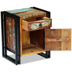 "Central Park" Solid Reclaimed Wood Bedside Table Nightstand