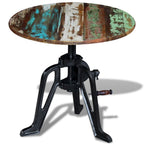 "Astrid" Solid Reclaimed Wood Corner Table Adjustable Height