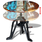 "Astrid" Solid Reclaimed Wood Corner Table Adjustable Height