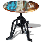 "Astrid" Solid Reclaimed Wood Corner Table Adjustable Height