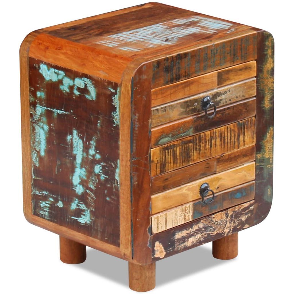 "Pearson" Solid Reclaimed Wood Bedside Table Nightstand
