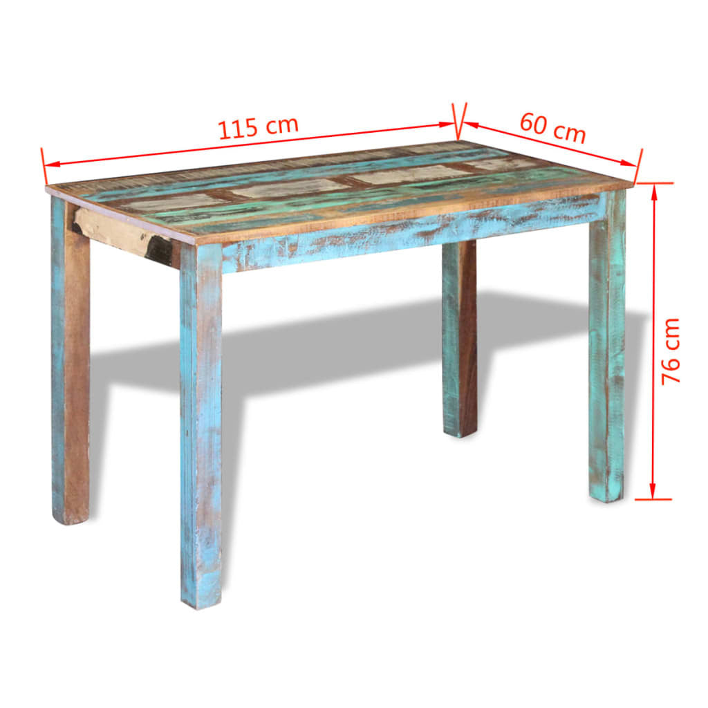 "Attunga" Dining Table Solid Reclaimed Wood 115x60x76 cm