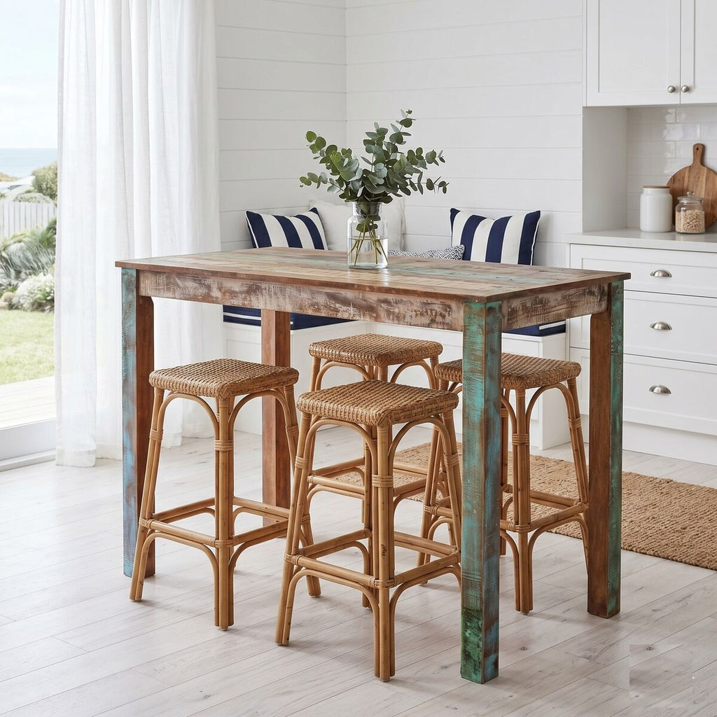"Barina Downs" Solid Reclaimed Wood Bar Table 115 cm