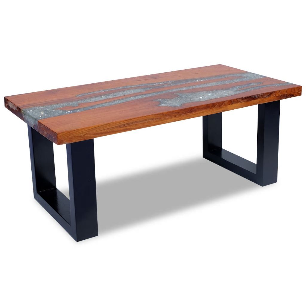 "Beazley" Coffee Table Teak Resin 100x50 cm