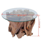 "Beresford" Coffee Table Solid Teak Driftwood 60 cm