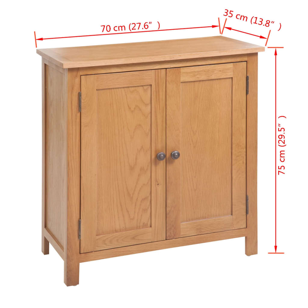 "Barossa" Solid Oak Wood Buffet Table 70 cm