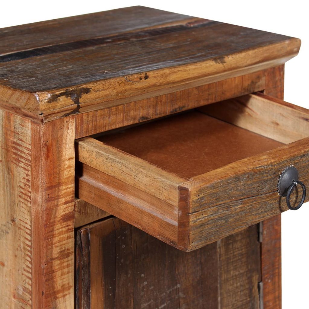 "Bernadette" Solid Acacia Reclaimed Wood Bedside Table