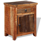 "Bernadette" Solid Acacia Reclaimed Wood Bedside Table