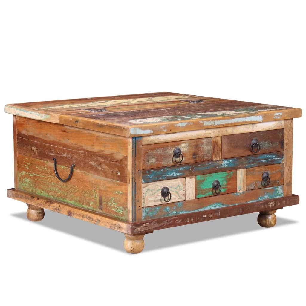 "Niela" Reclaimed Wood Coffee Table 70x70 cm