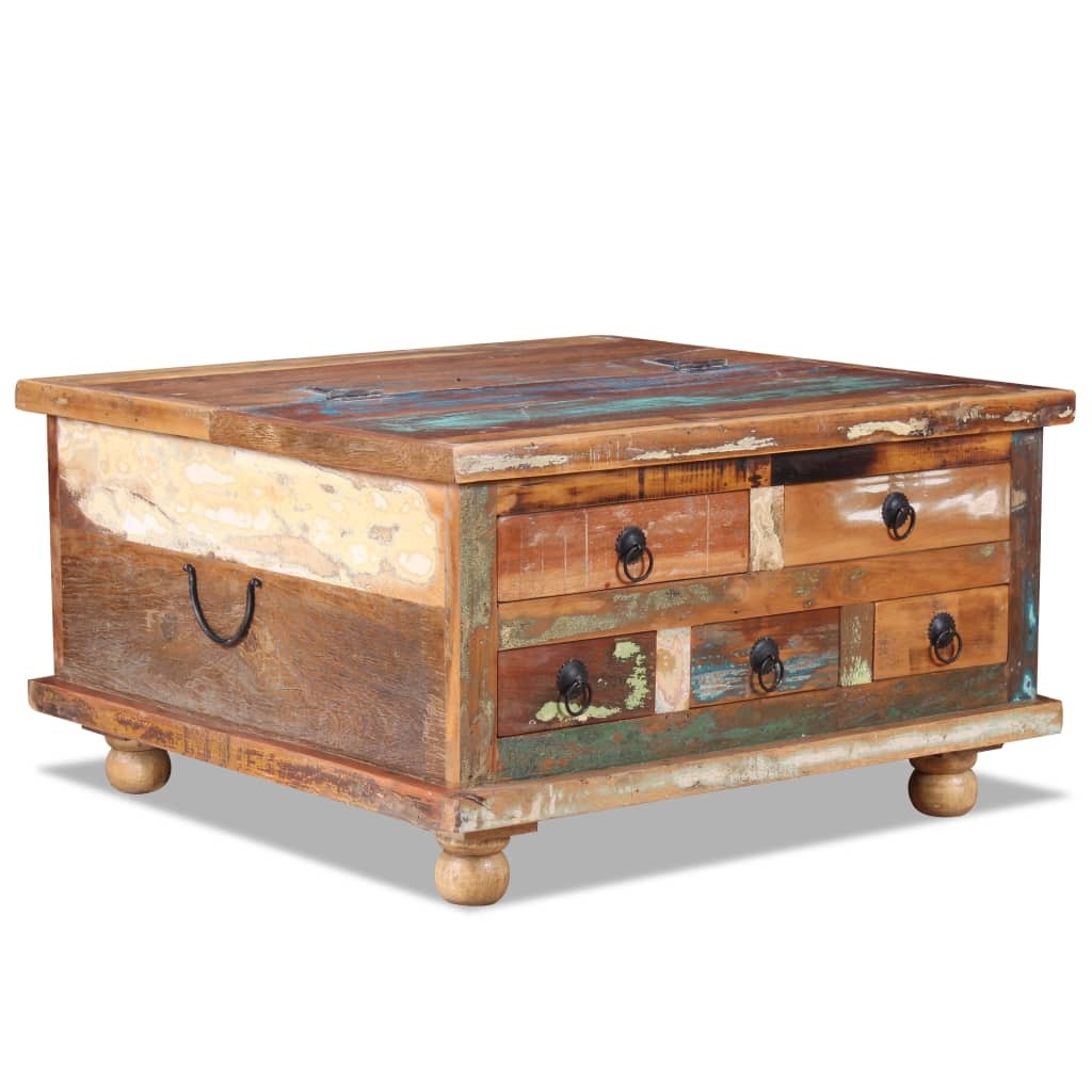 "Niela" Reclaimed Wood Coffee Table 70x70 cm