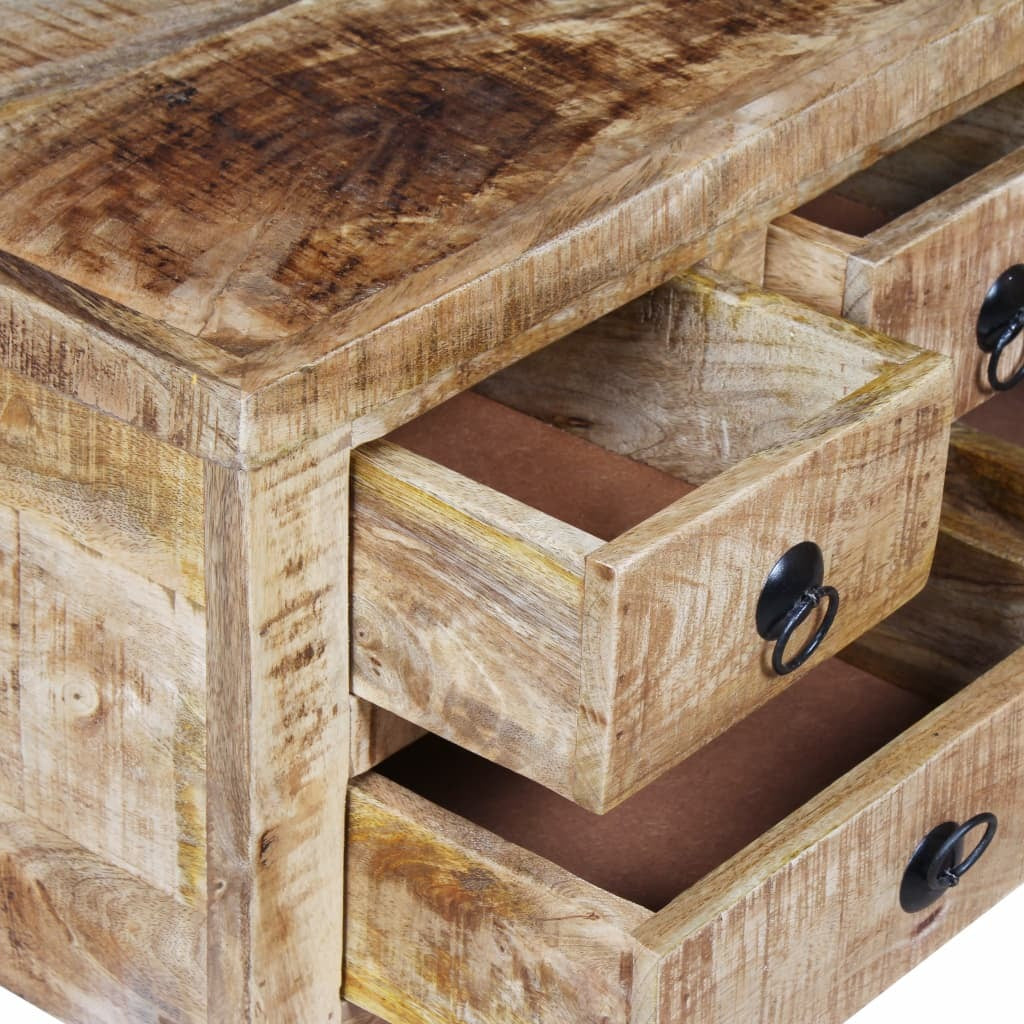 "Talkook" Mango Wood Coffee Table Rough Finish 70 cm