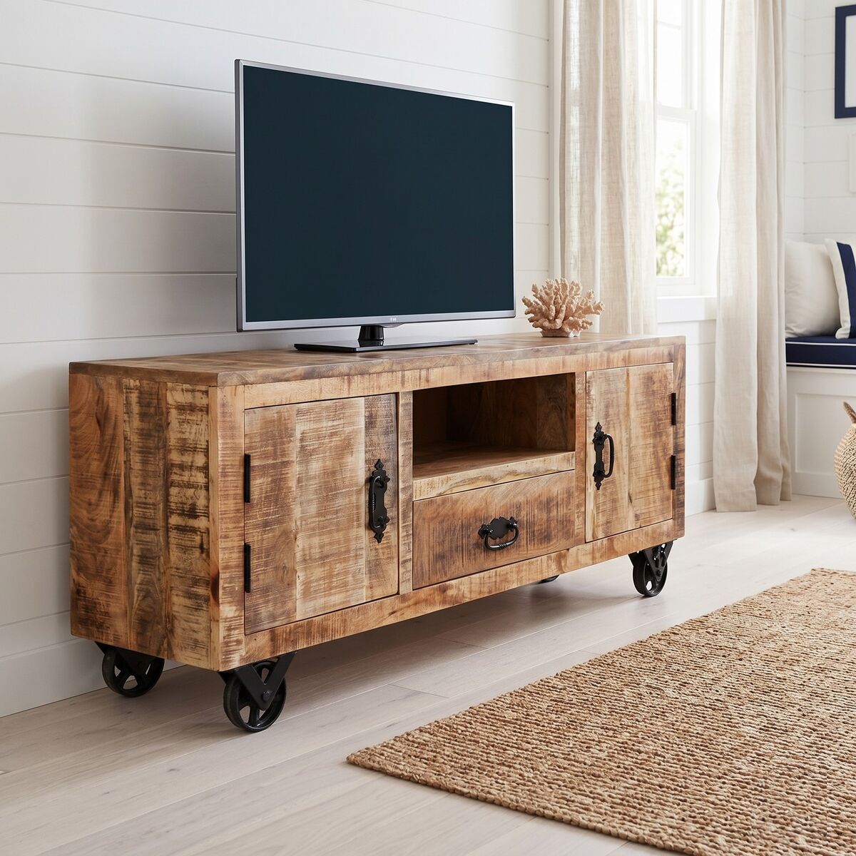 "Billeroy" TV Cabinet Rough Mango Wood 120x30x50 cm