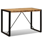 "Binda" Dining Table Solid Rough Mango Wood 120 cm