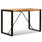"Binda" Dining Table Solid Rough Mango Wood 120 cm