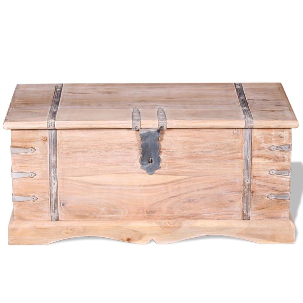 Solid Acacia Wood Storage Chest 90x40x40 cm