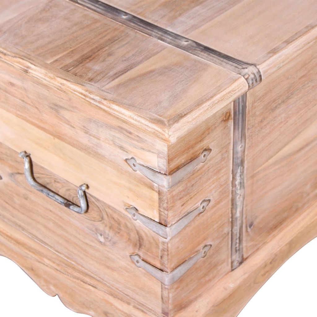 Solid Acacia Wood Storage Chest 90x40x40 cm