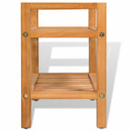 "Hakea" Solid Oak Wood Shoe Rack with 2 Shelves
