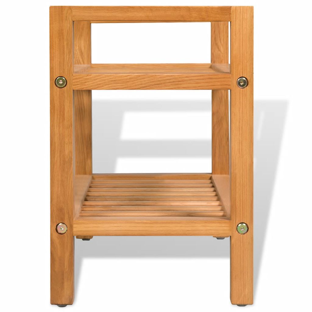 "Hakea" Solid Oak Wood Shoe Rack with 2 Shelves