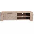 "Braddock" Brushed Finish Solid Acacia Wood Entertainment Unit 140 cm