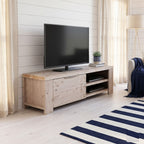 "Braddock" Brushed Finish Solid Acacia Wood Entertainment Unit 140 cm