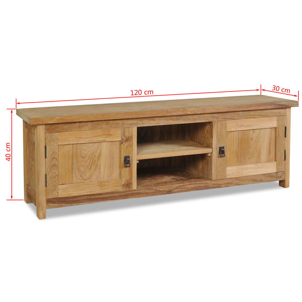 "Boonal" TV Cabinet Solid Teak 120x30x40 cm