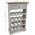 "Boulton" Solid Reclaimed Wine Rack Wood in Washed White Finish