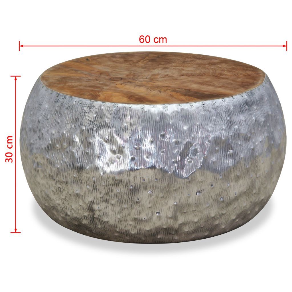 "Saxon" Teak Wood Coffee Table 60 cm Diameter