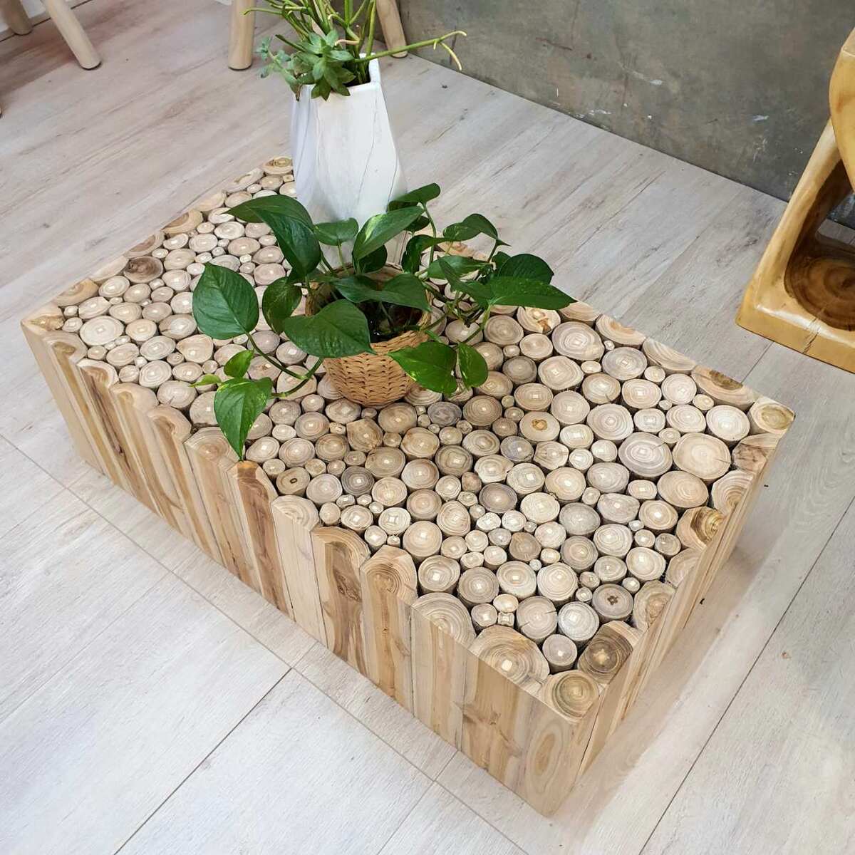 "Tenison" Teak Wood Coffee Table 90 cm Long