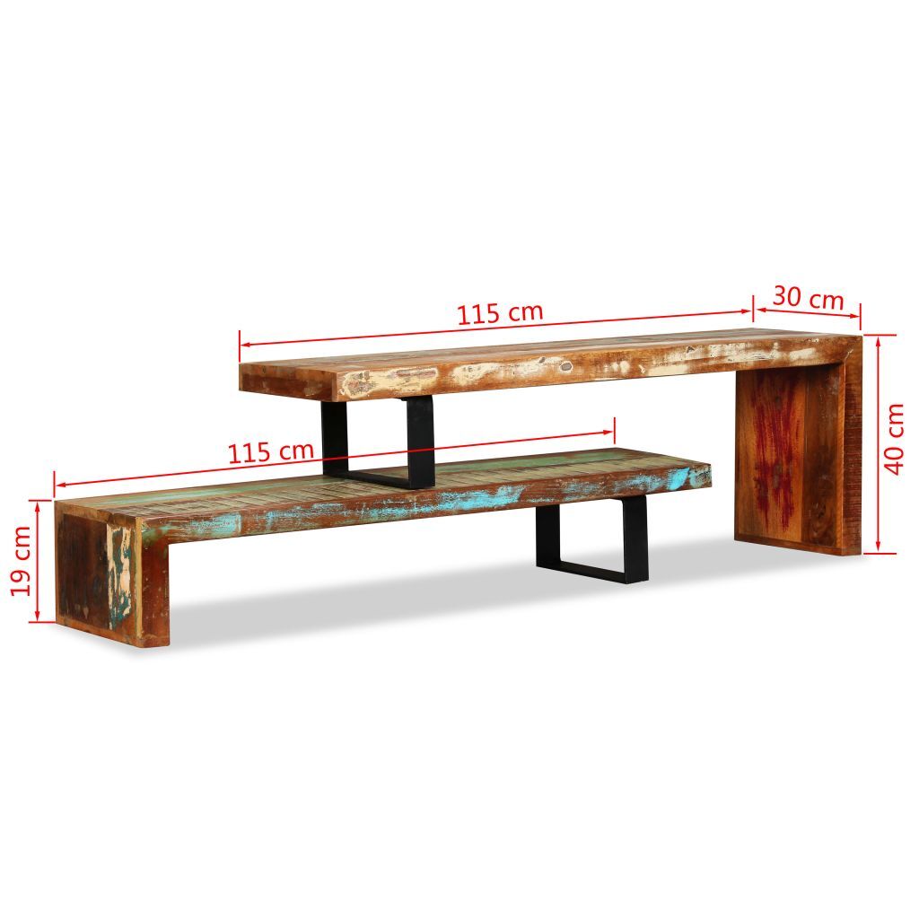 "Victor" Adjustable Length Entertainment Unit in Reclaimed Wood