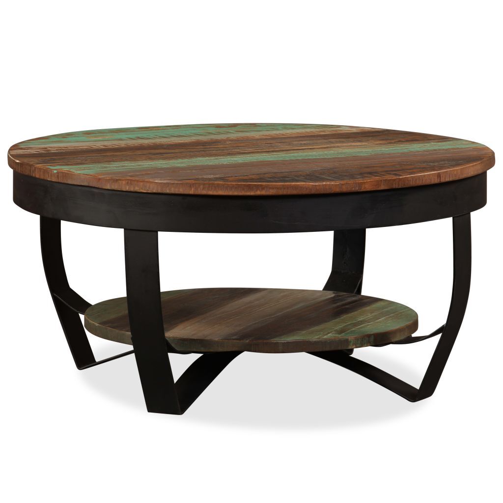 "Brodie Circle" Coffee Table 65 cm Solid Reclaimed Wood