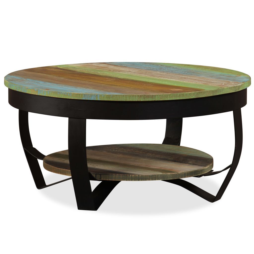 "Brodie Circle" Coffee Table 65 cm Solid Reclaimed Wood