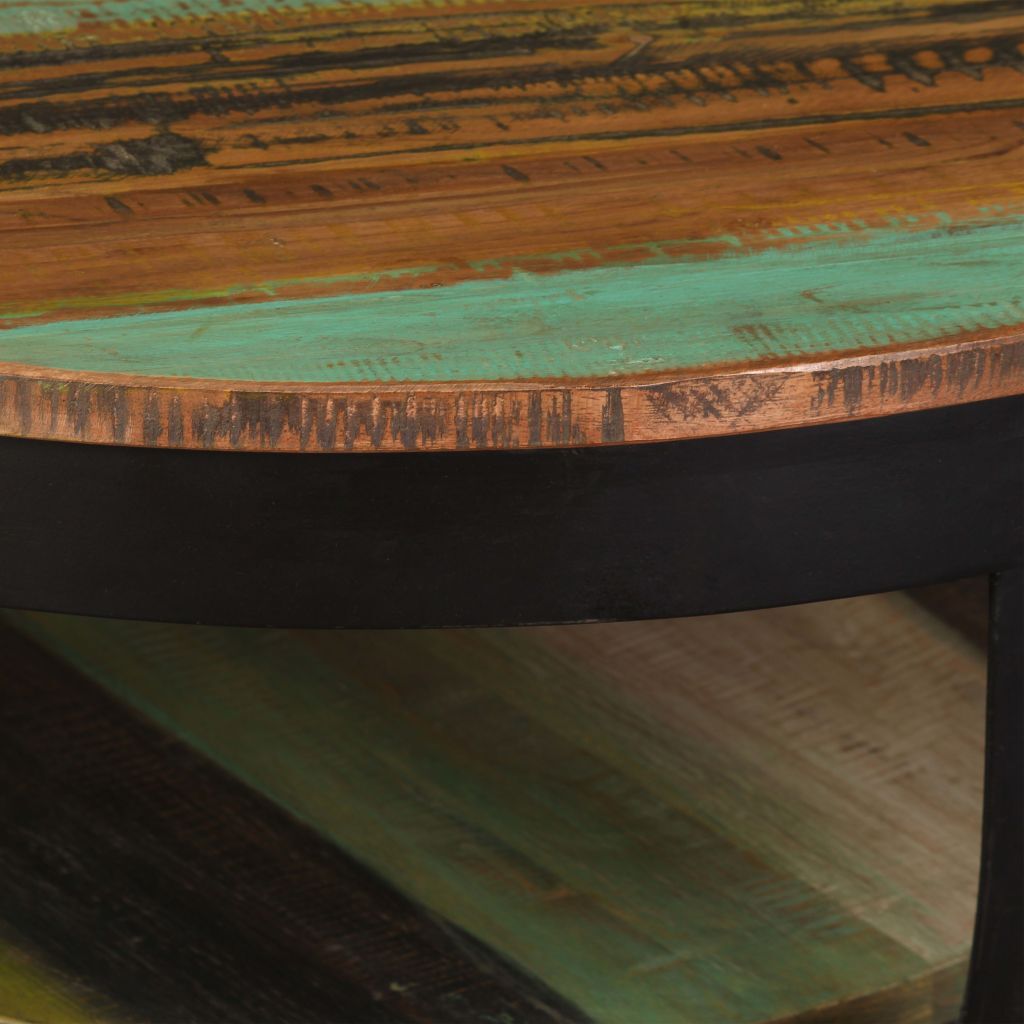"Brodie Circle" Coffee Table 65 cm Solid Reclaimed Wood