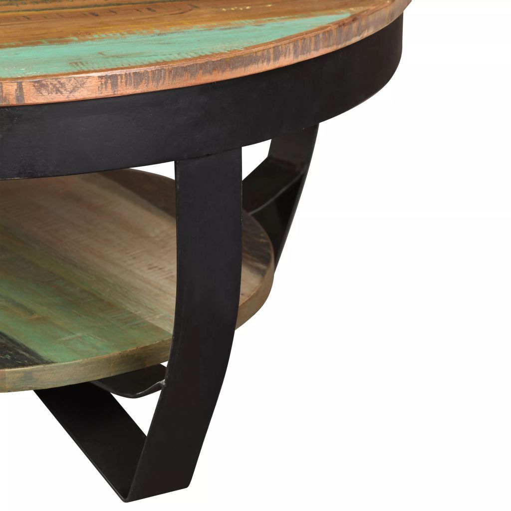 "Brodie Circle" Coffee Table 65 cm Solid Reclaimed Wood